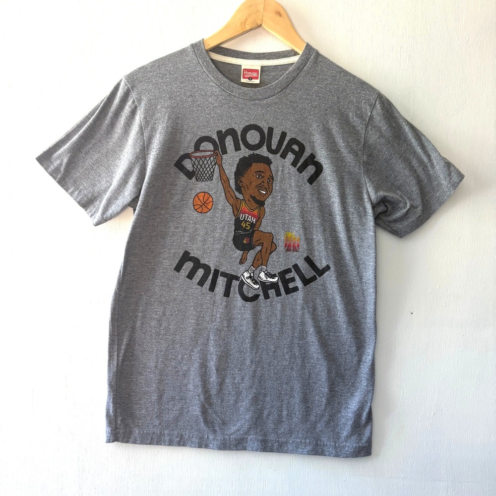 Homage Donovan Mitchell Utah Jazz NBA Graphic T-Shirt‎ Men's Size S